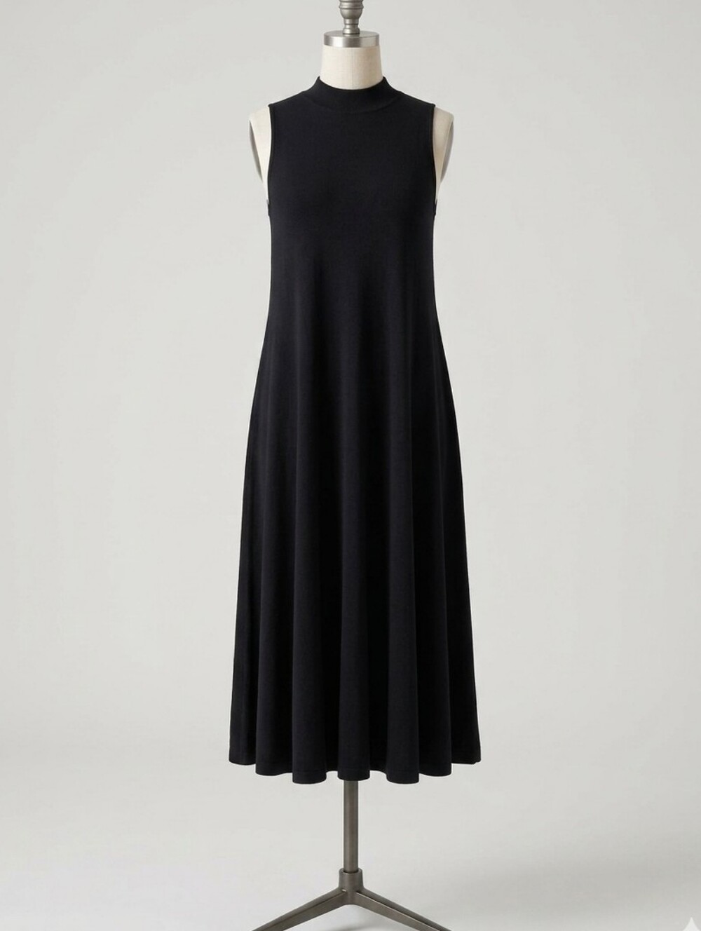 Elm Design Black Tie Neck Sleeveless Dress 2 Pima Cotton